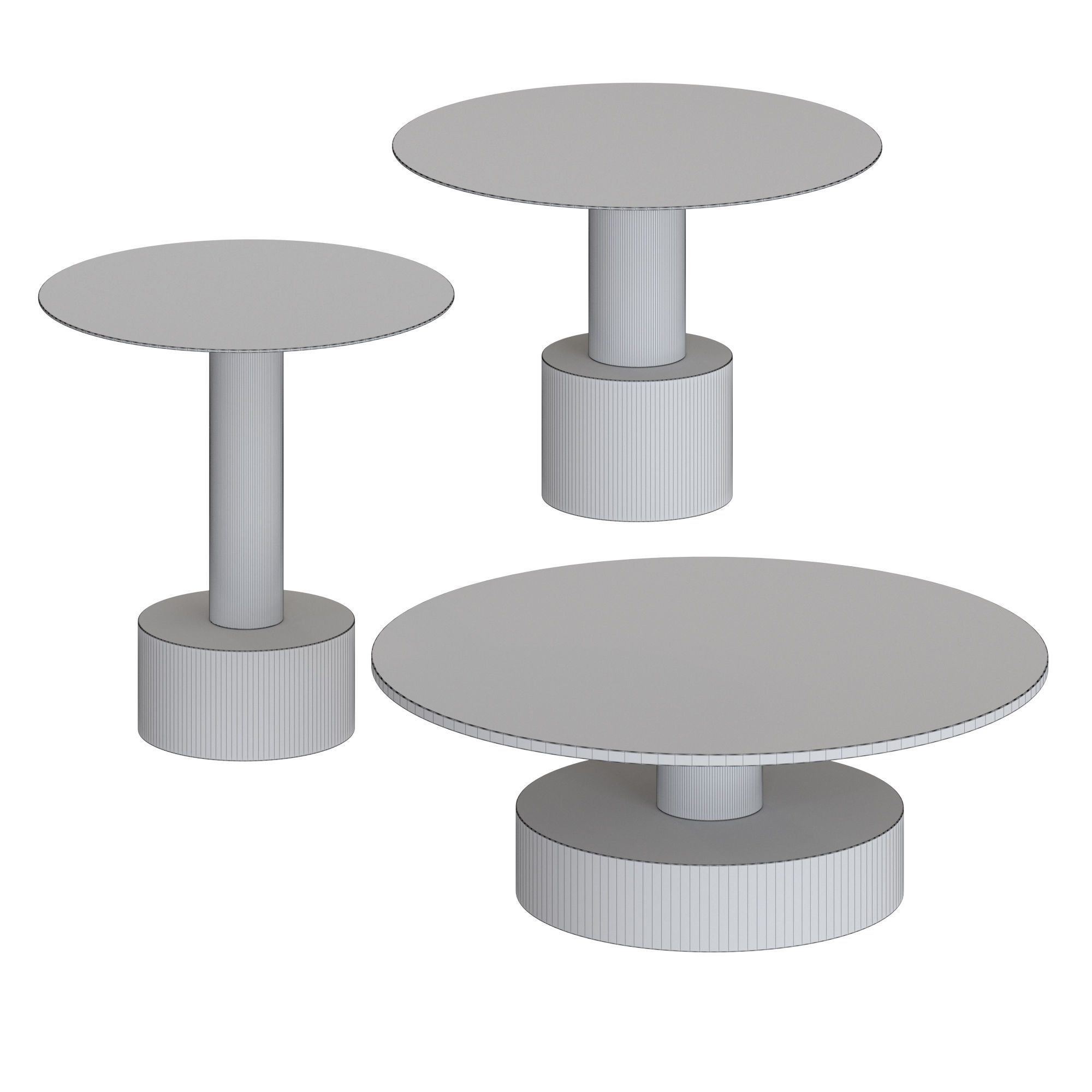 Kettal ROLL - coffee tables 3D model_1