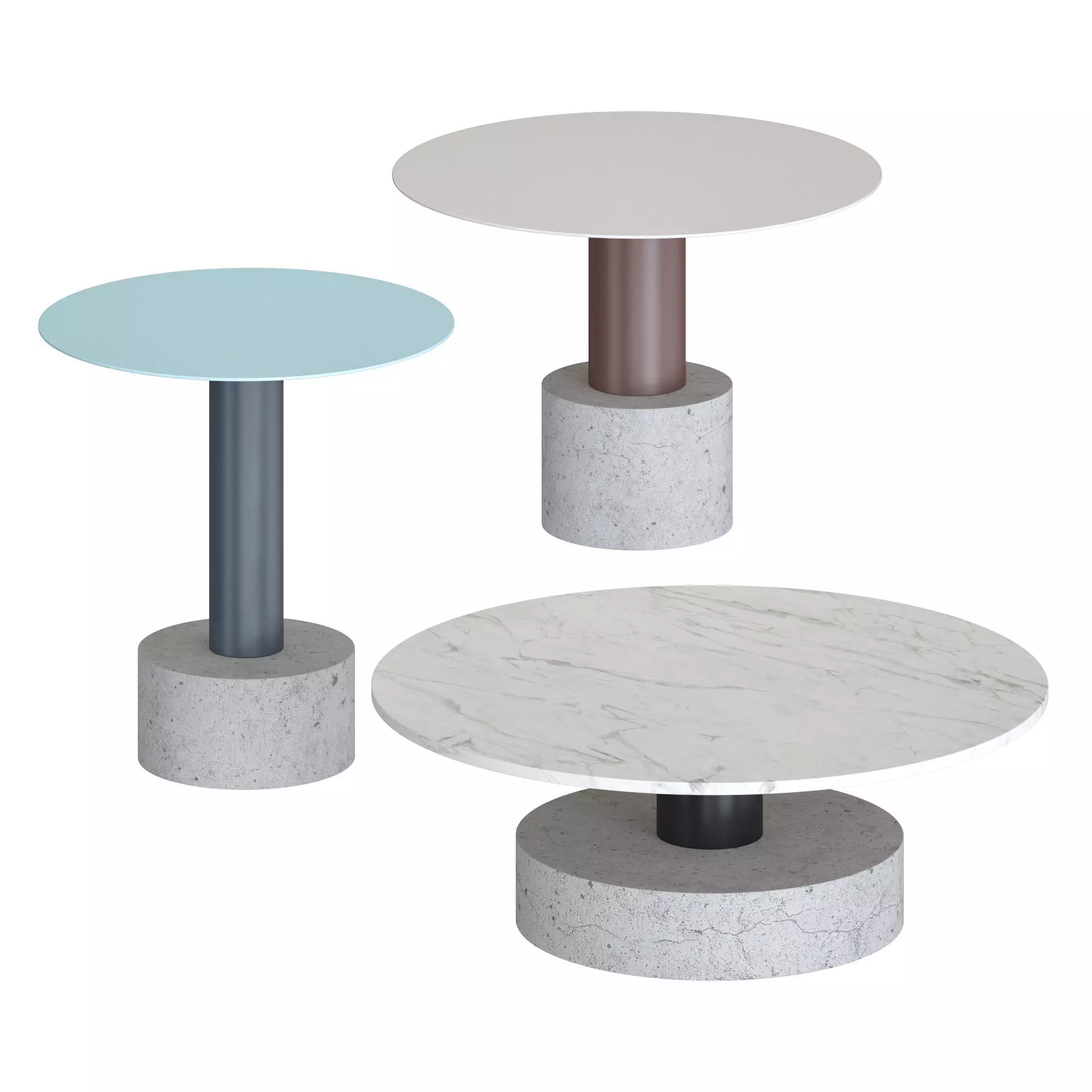 Kettal ROLL - coffee tables 3D model_0
