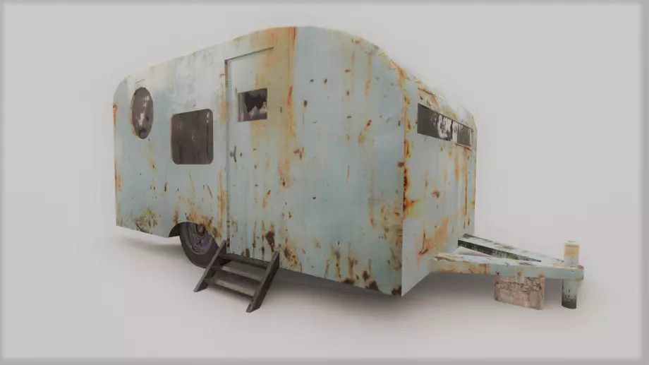 old trailer 3D model_0
