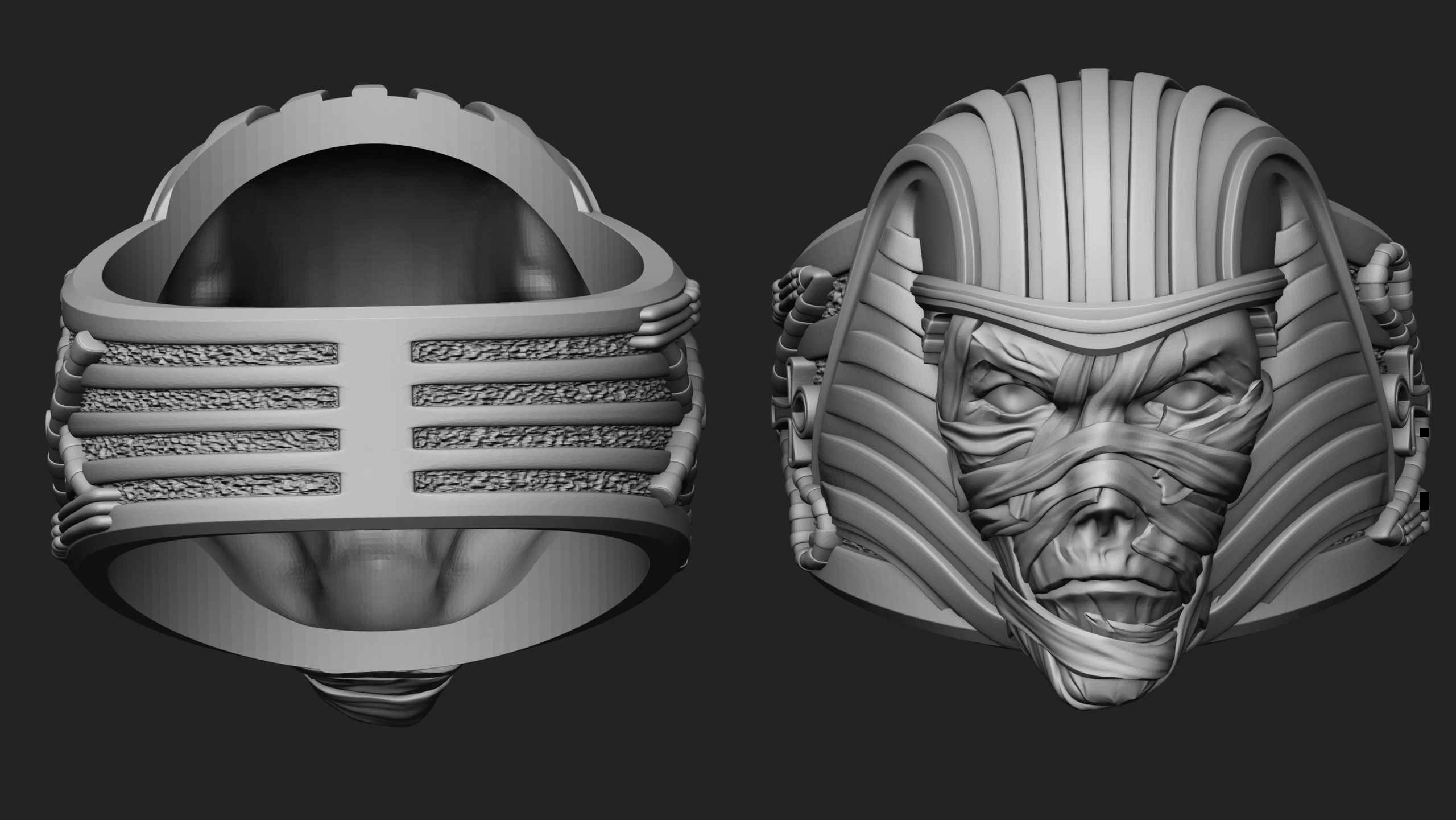 ring Pharaoh mummy 3D model 3D print model_2