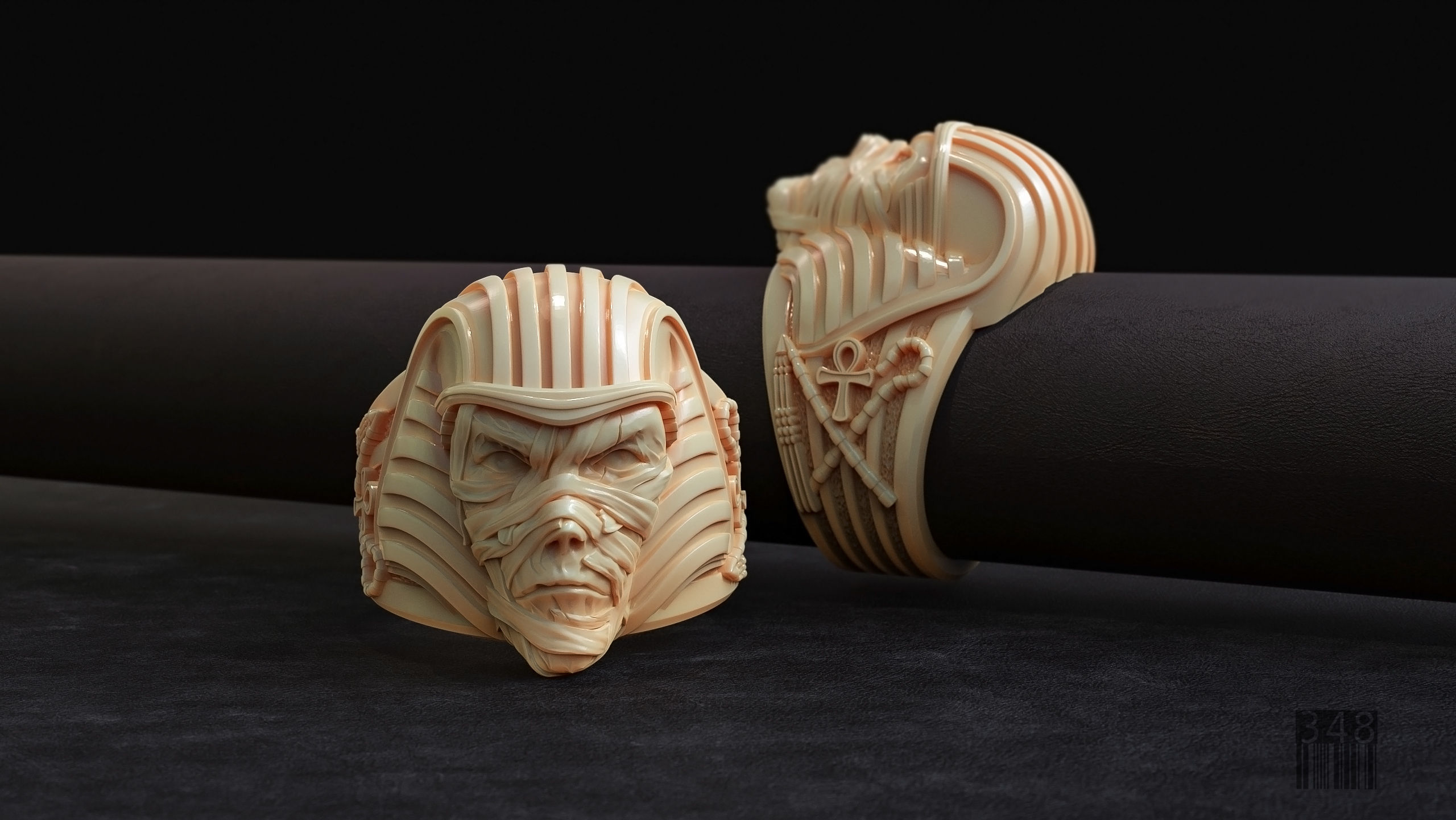 ring Pharaoh mummy 3D model 3D print model_0