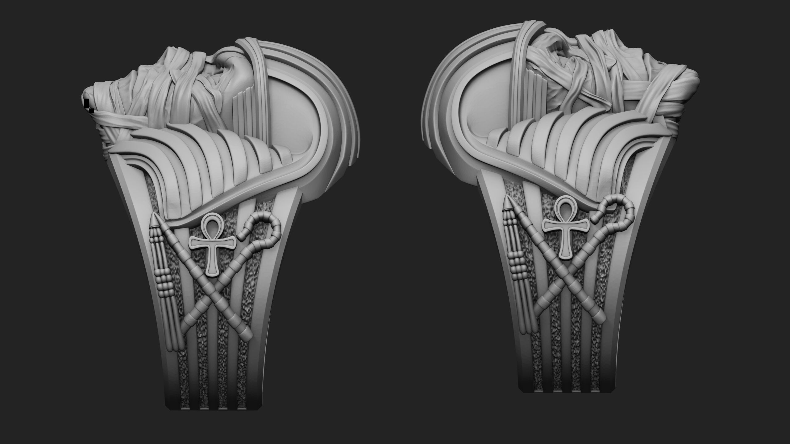 ring Pharaoh mummy 3D model 3D print model_4