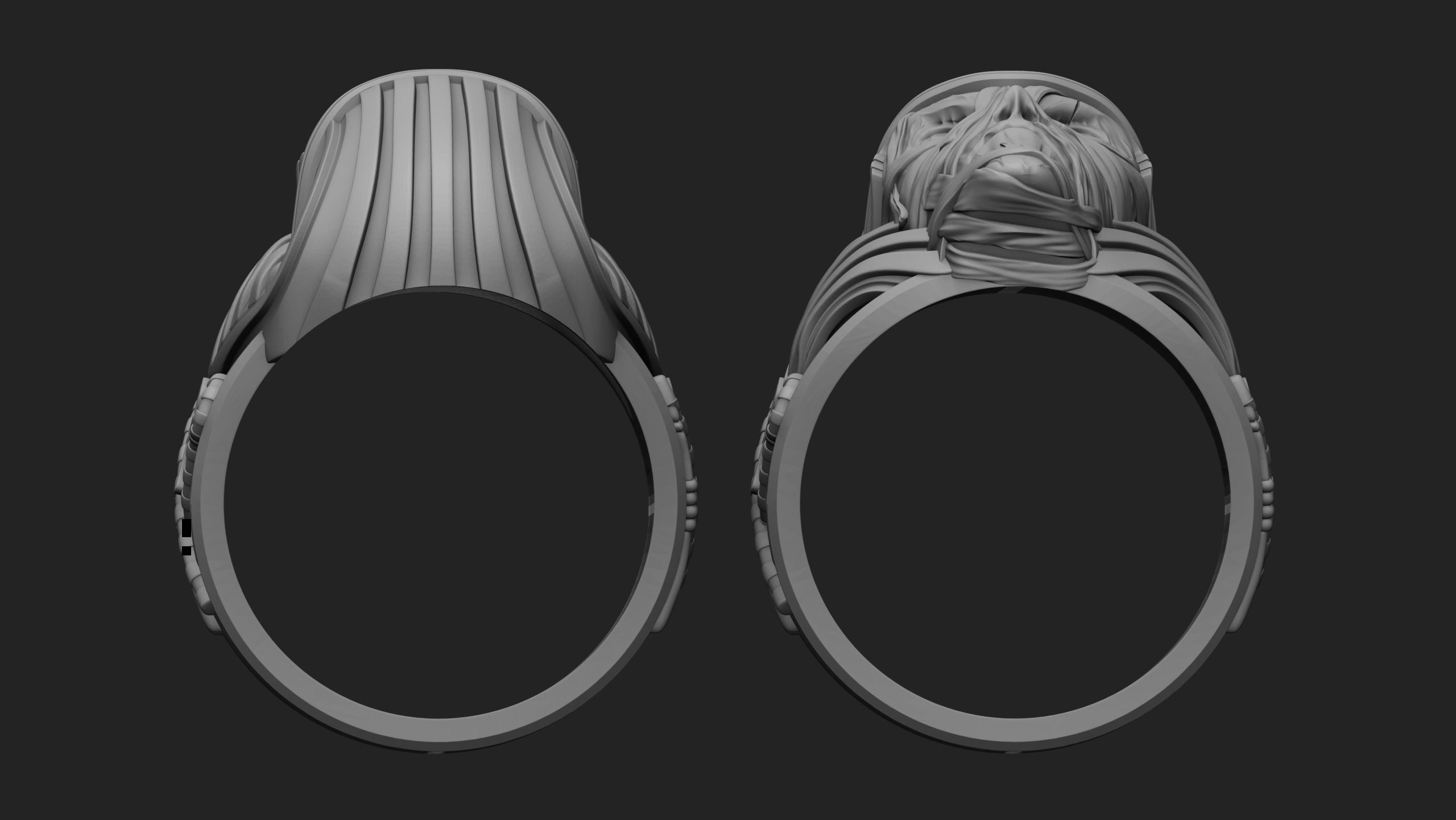 ring Pharaoh mummy 3D model 3D print model_3