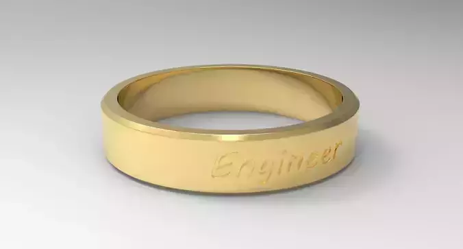 Engineer Ring Gold