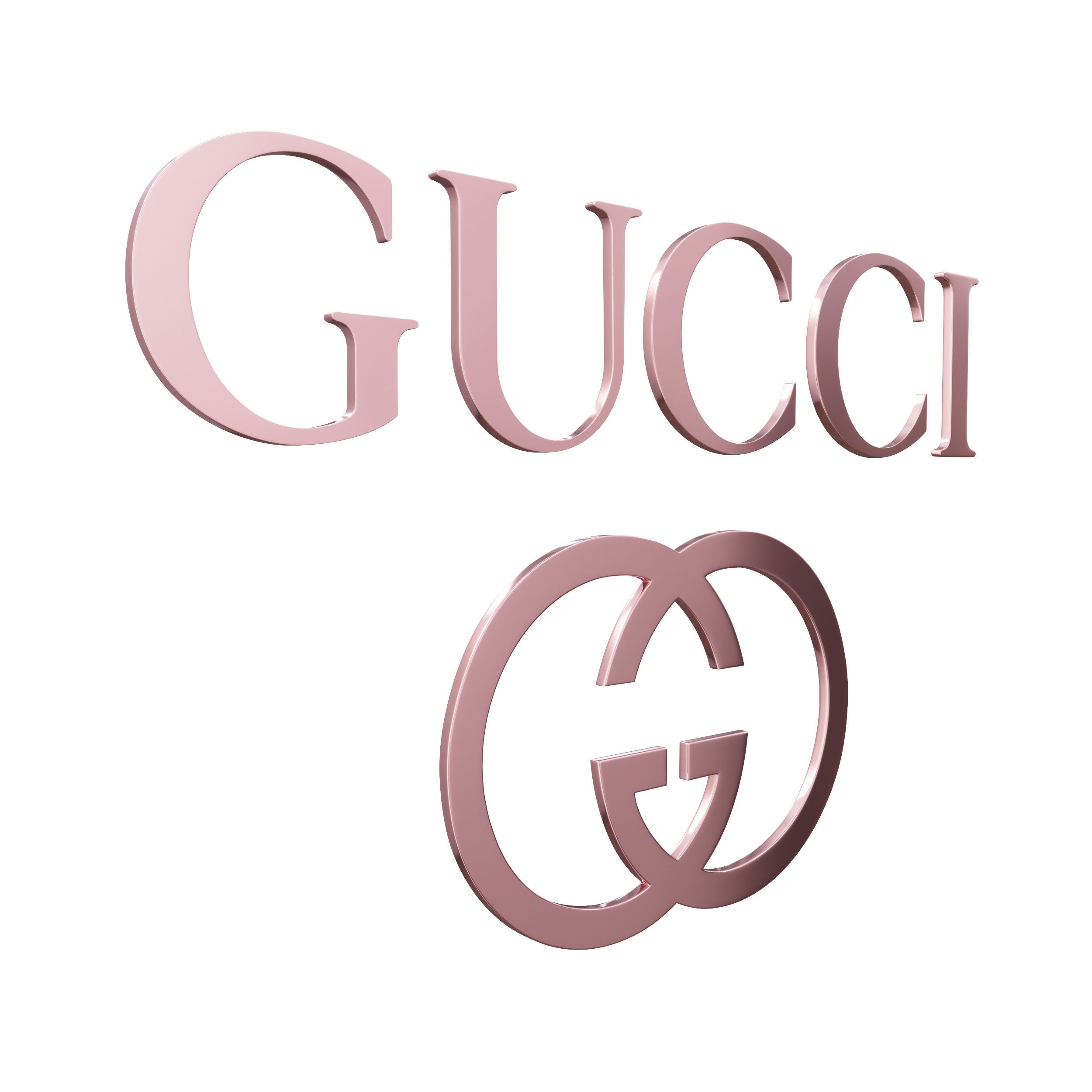 Gucci Logo 3D model_4