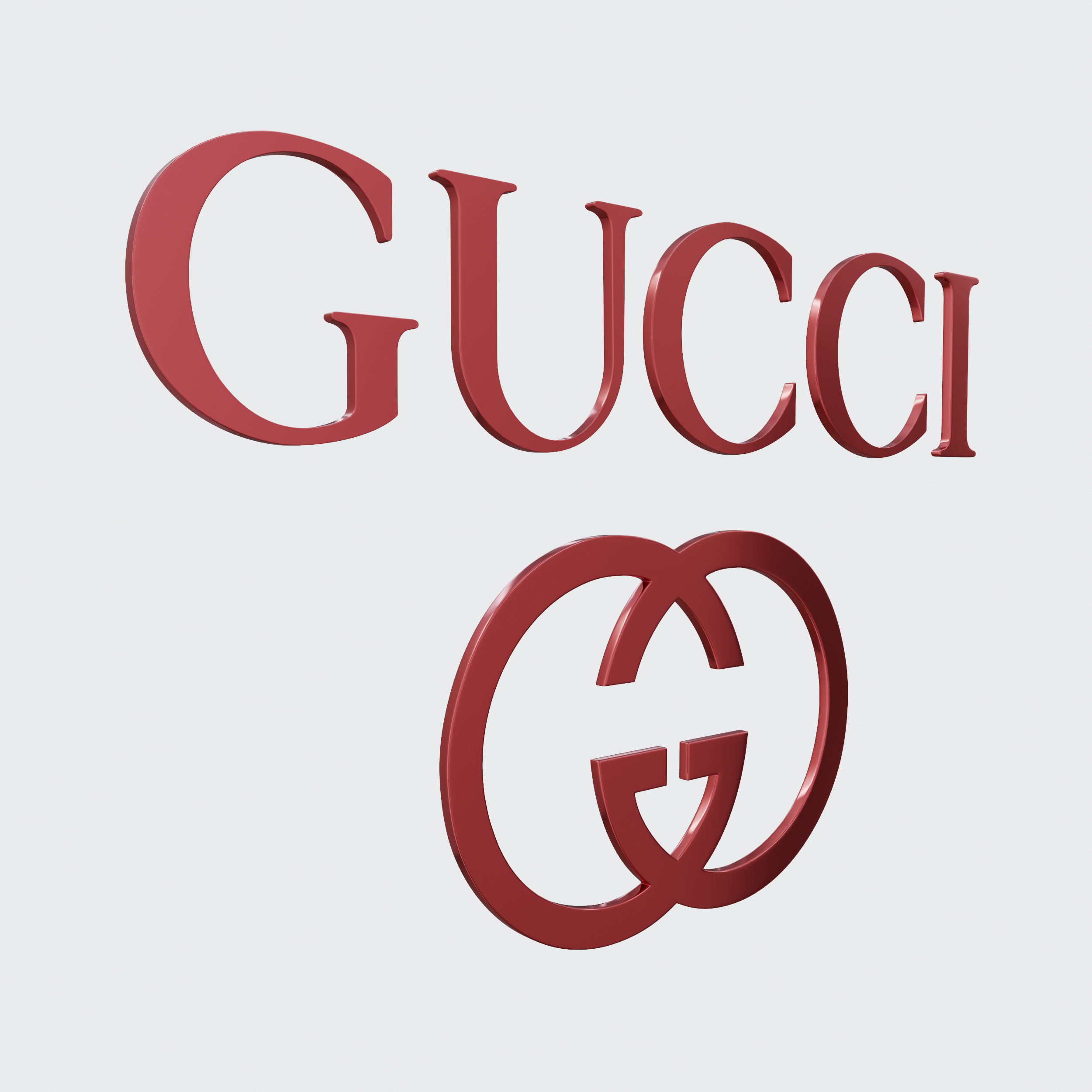 Gucci Logo 3D model_7