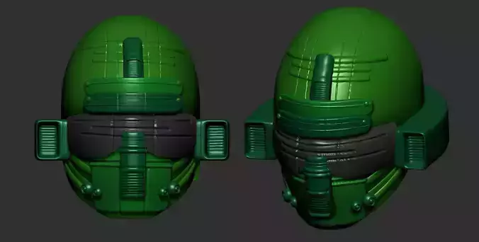 helmet high poly sculpt 3d printable ver 7 3D model