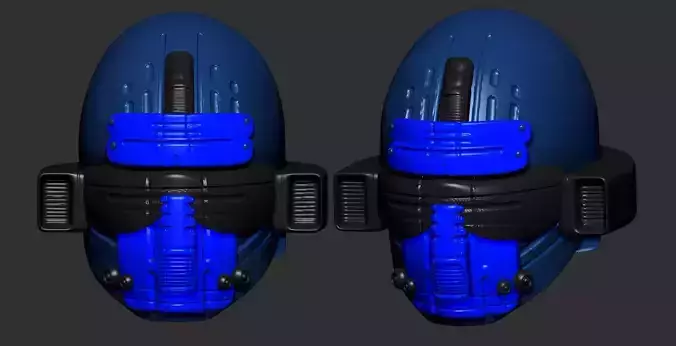 helmet high poly sculpt 3d printable ver 7 3D model