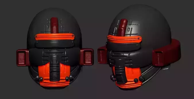 helmet high poly sculpt 3d printable ver 7 3D model