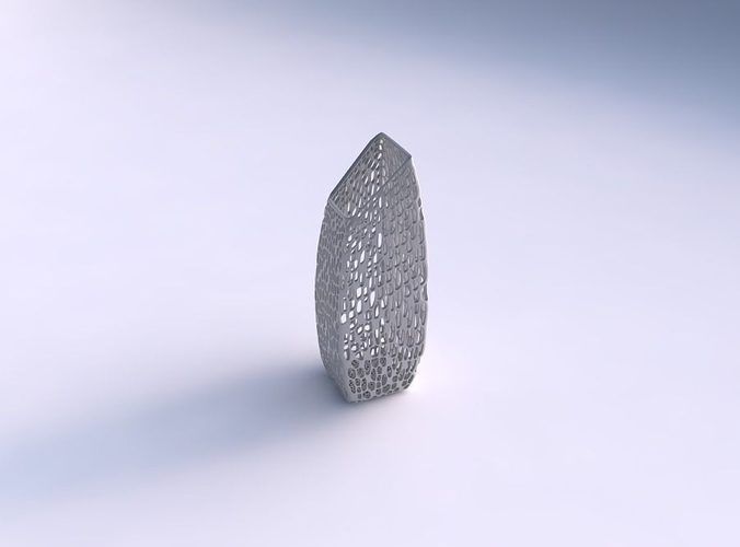 Vase bent rectangle with dense organic lattice 2