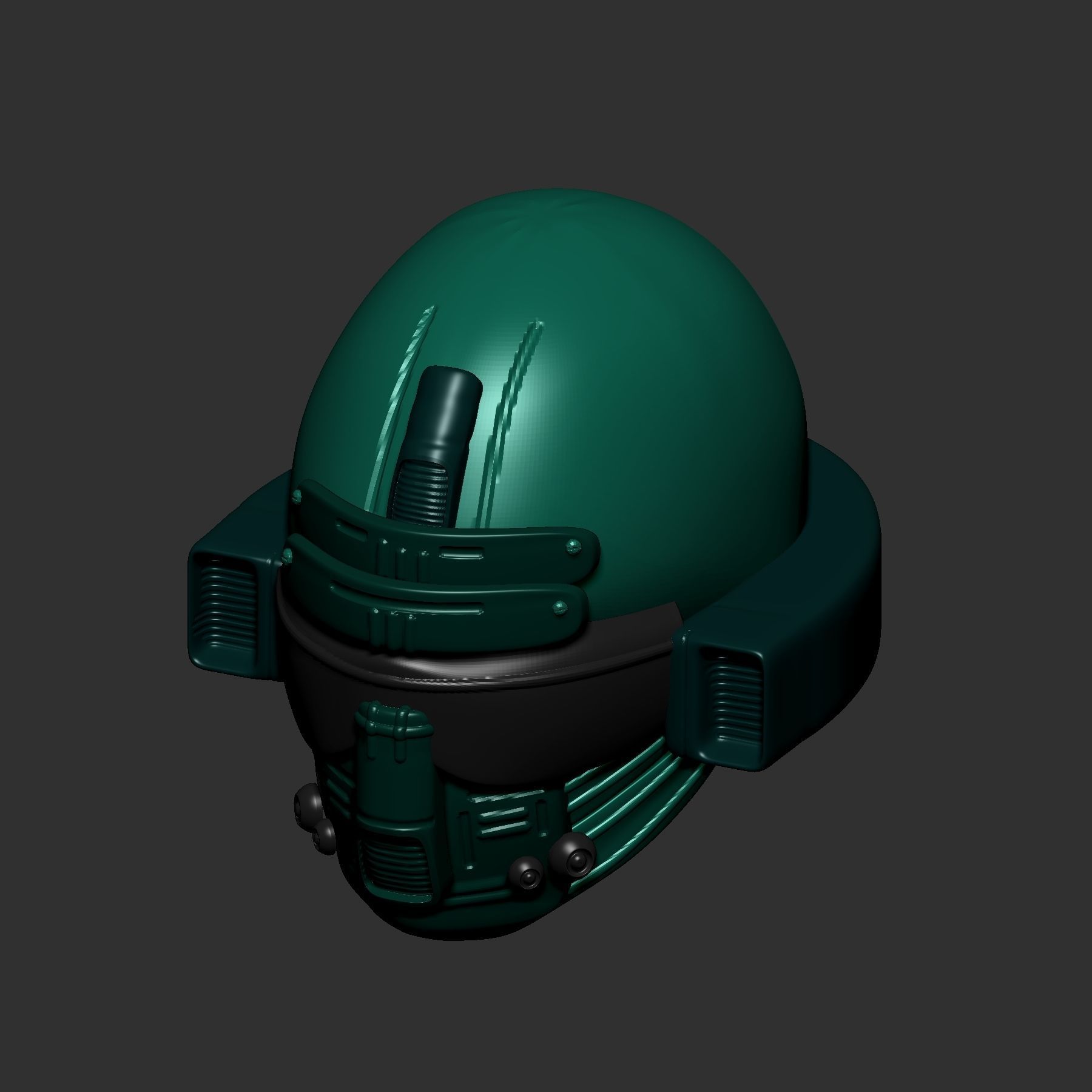 helmet high poly sculpt 3d printable ver 7 3D model 3D model_5