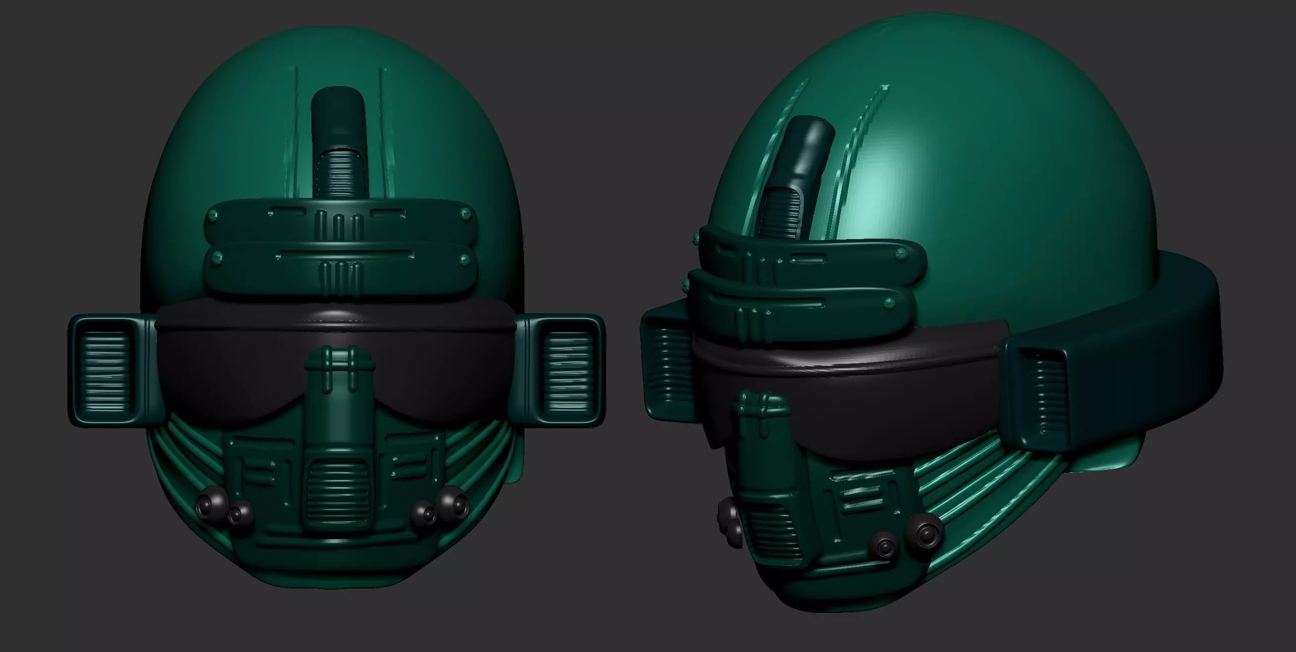 helmet high poly sculpt 3d printable ver 7 3D model 3D model_0