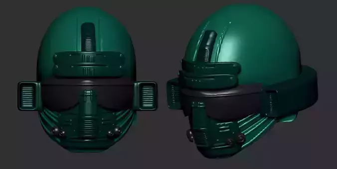 helmet high poly sculpt 3d printable ver 7 3D model