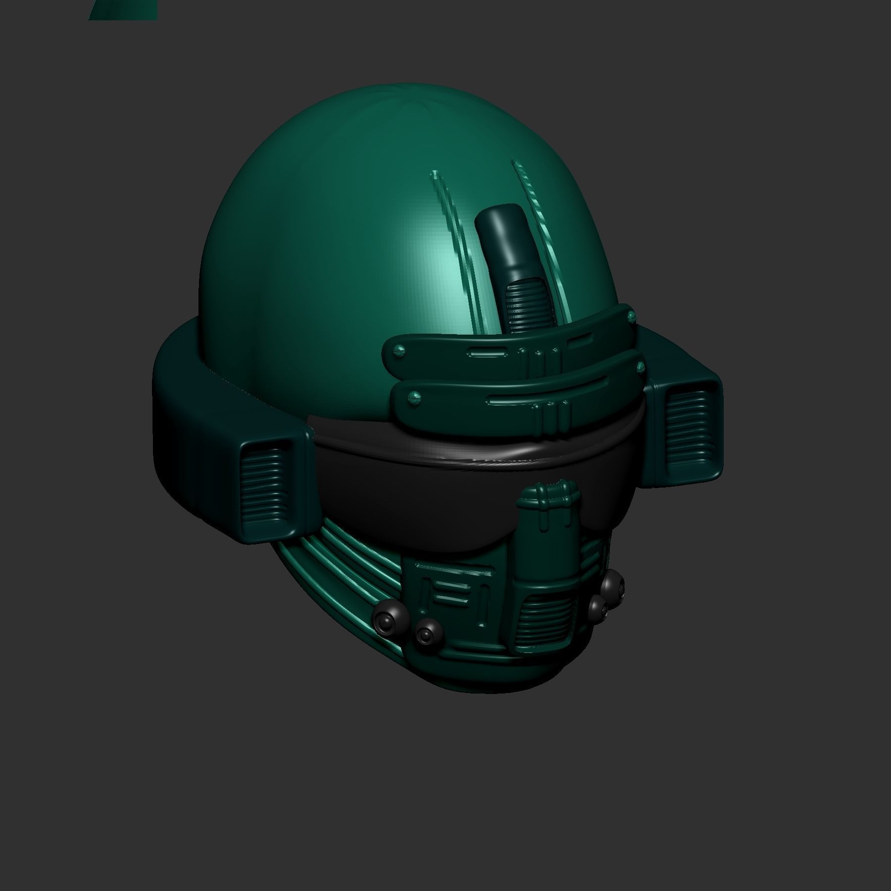helmet high poly sculpt 3d printable ver 7 3D model 3D model_3