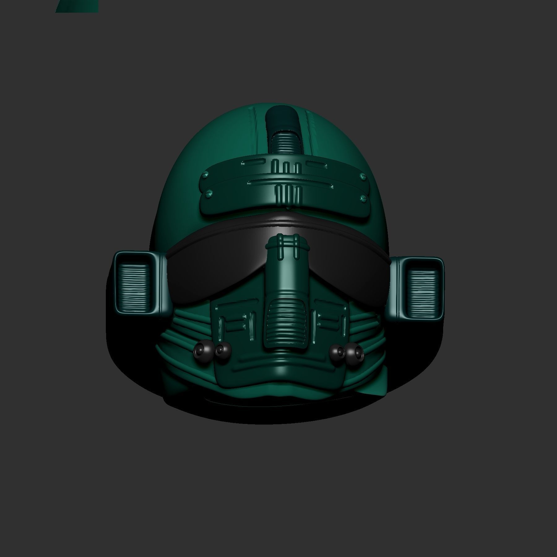 helmet high poly sculpt 3d printable ver 7 3D model 3D model_4