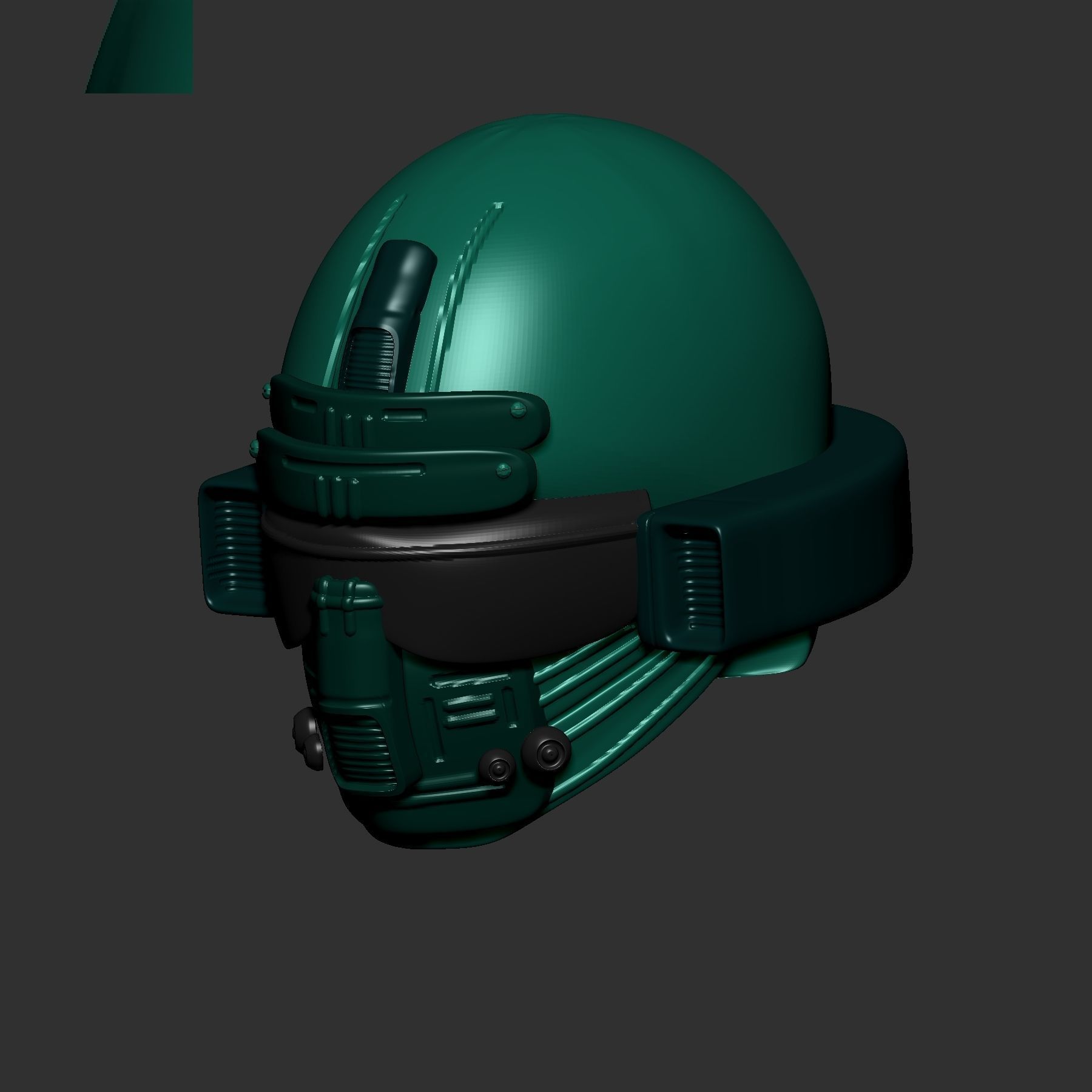 helmet high poly sculpt 3d printable ver 7 3D model 3D model_2