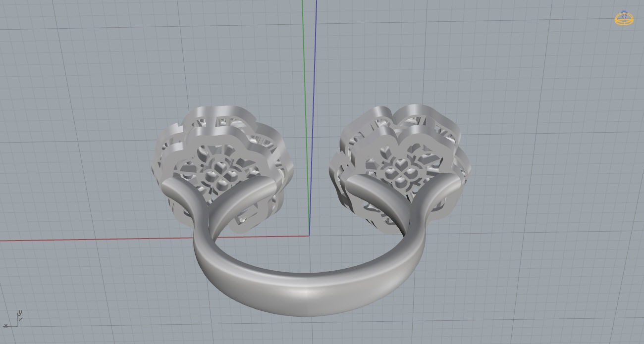 Flower Ring 3D print model_10