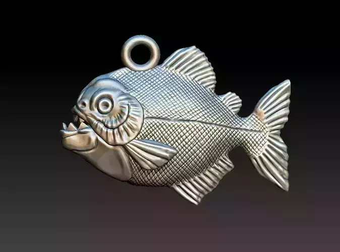 Piranhas fish pendant 