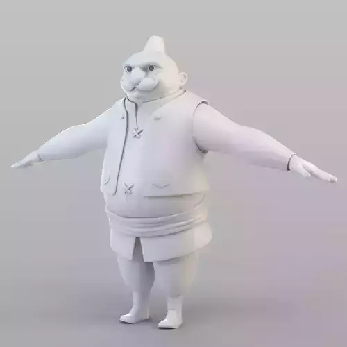 Cartoon Ottoman Inkeeper 3D model