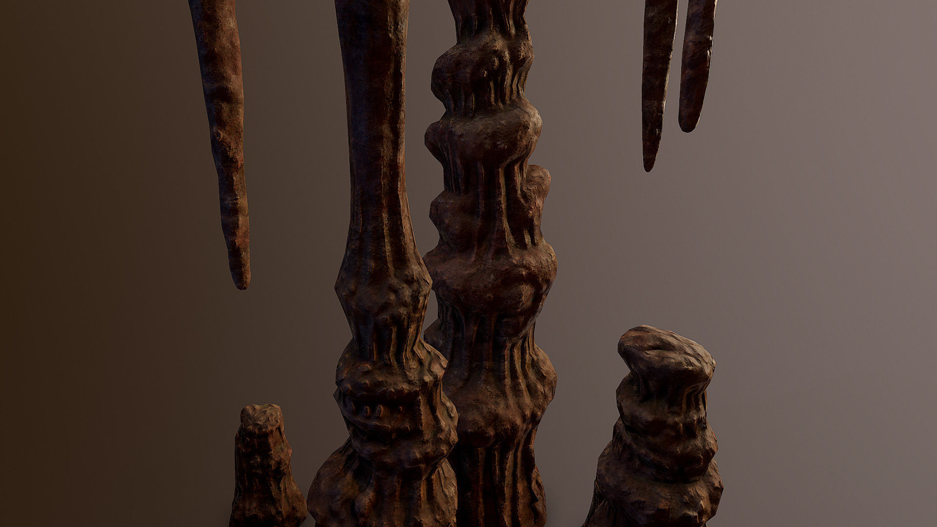 Stalagmite pile of sticks 3D model_5