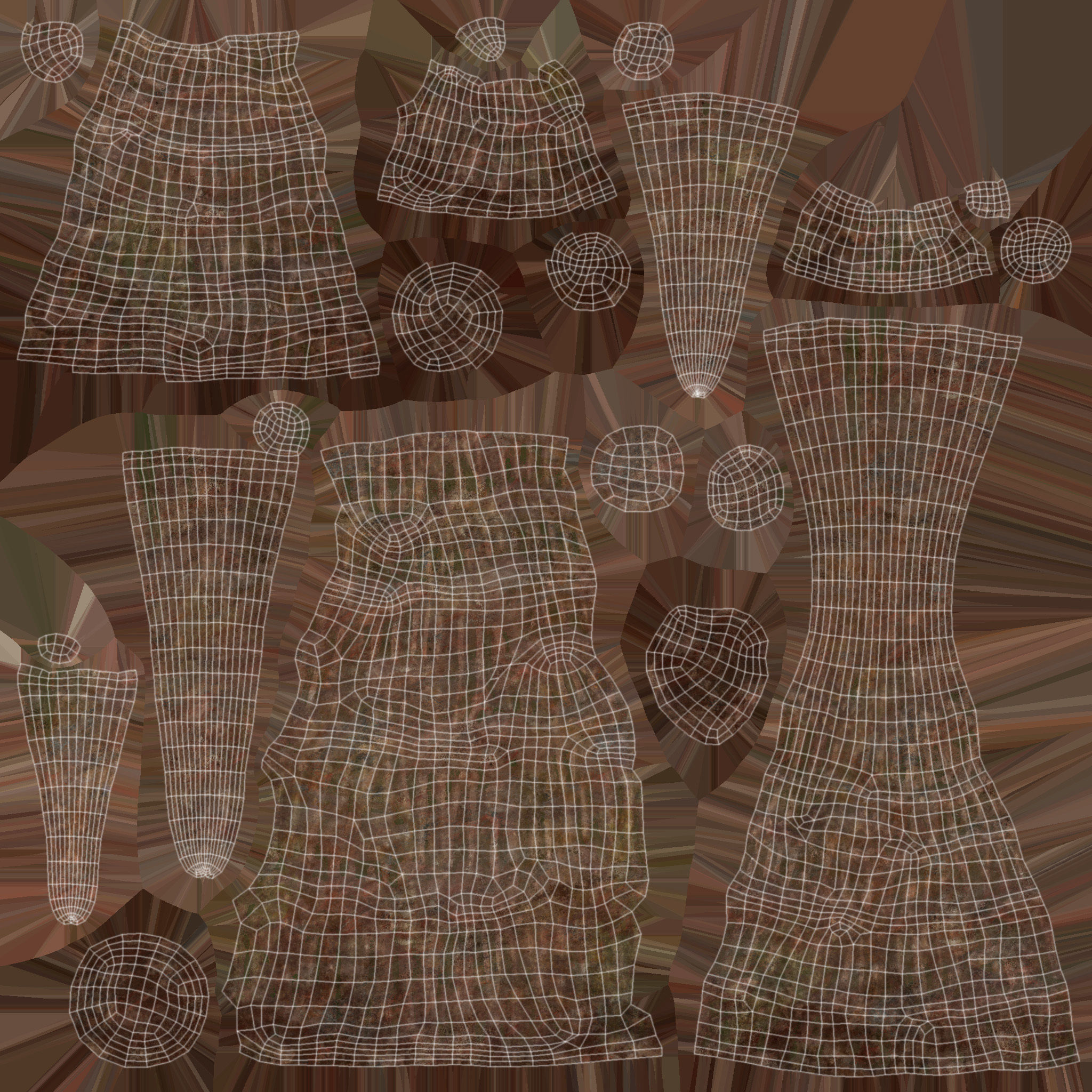 Stalagmite pile of sticks 3D model_7