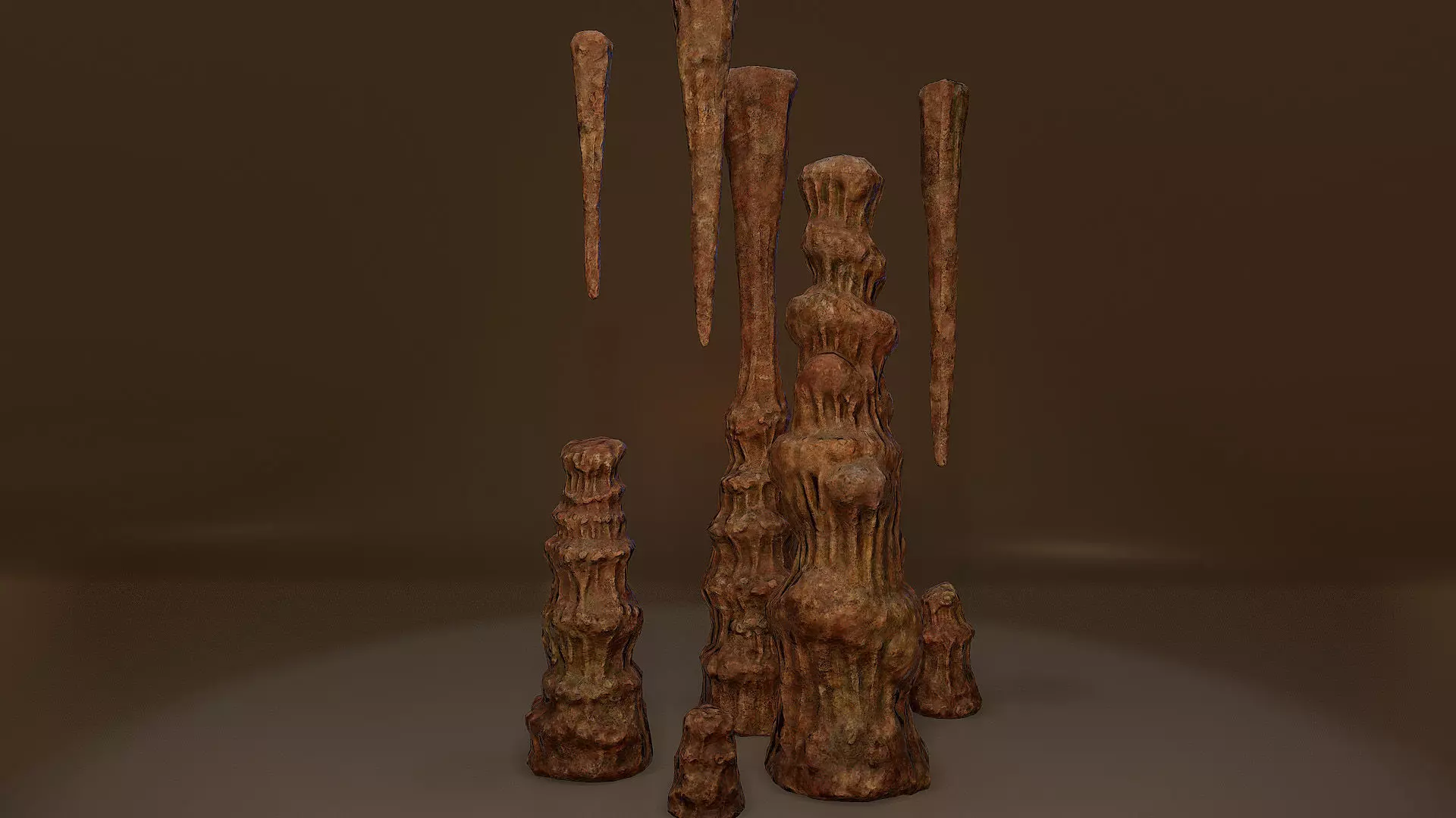 Stalagmite pile of sticks 3D model_0