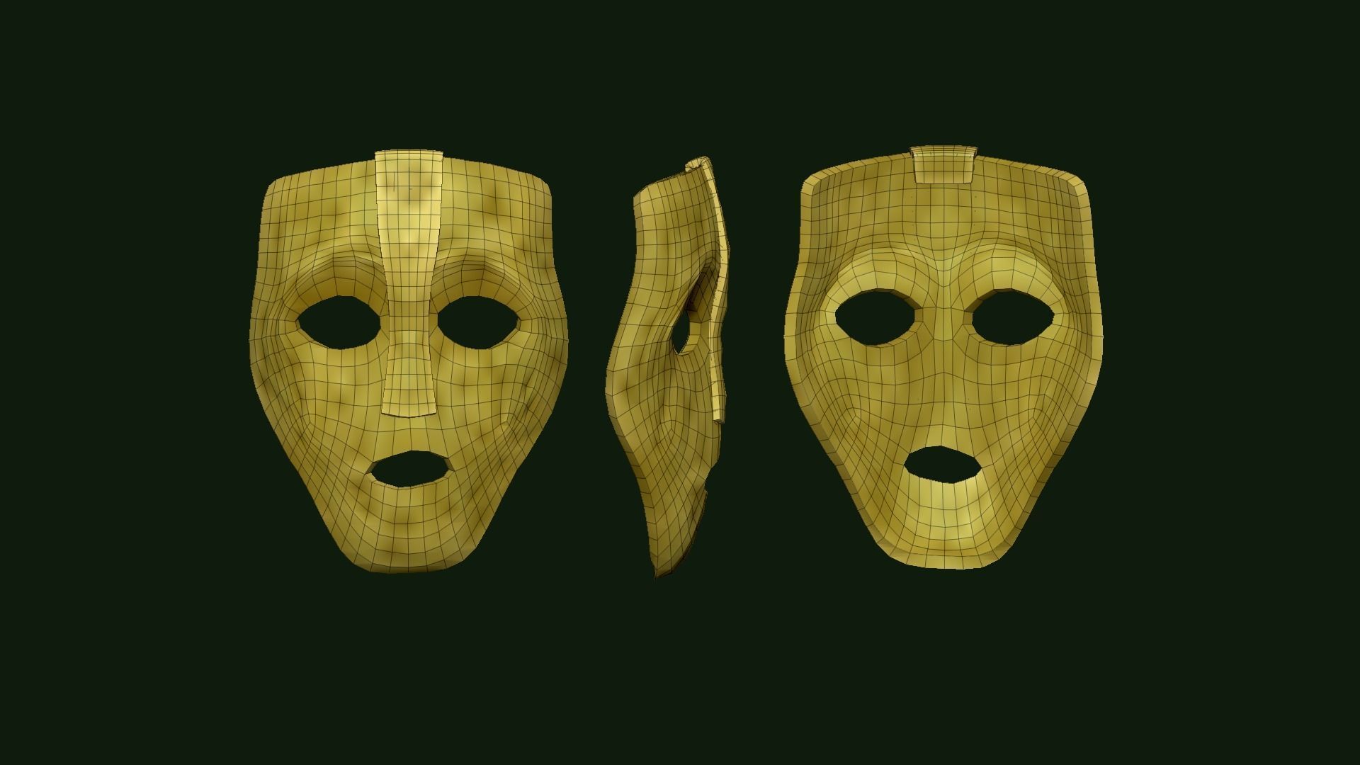 The Mask - Mask of Loki - Character Costume Low-poly 3D model_10