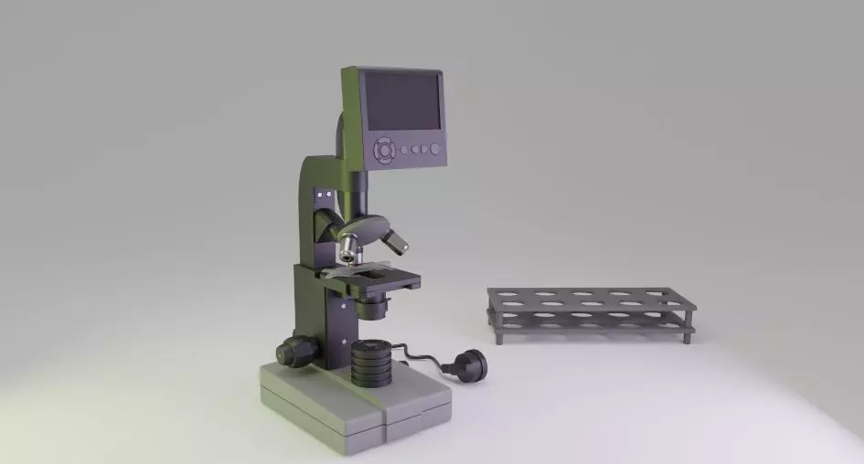 Digital Laboratory Microscope 3D model
