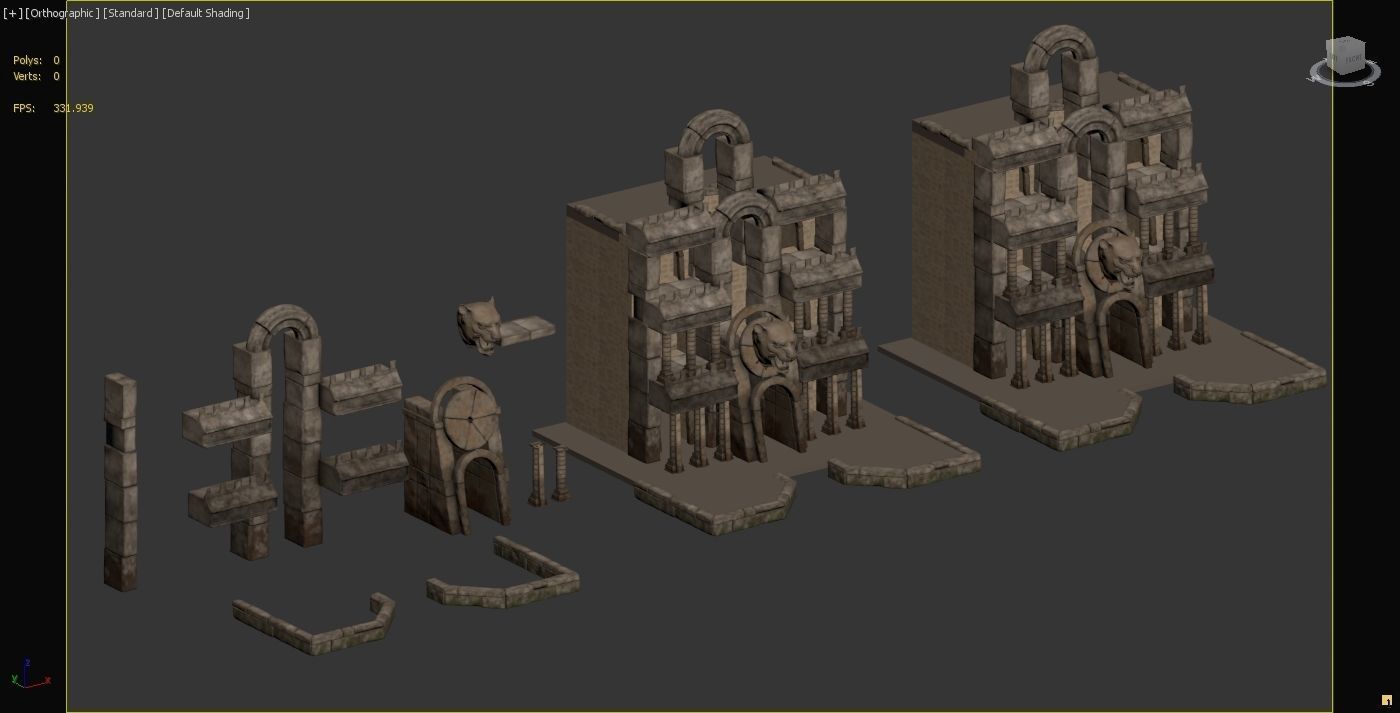 Ancient Temple Entrance 3D model_19