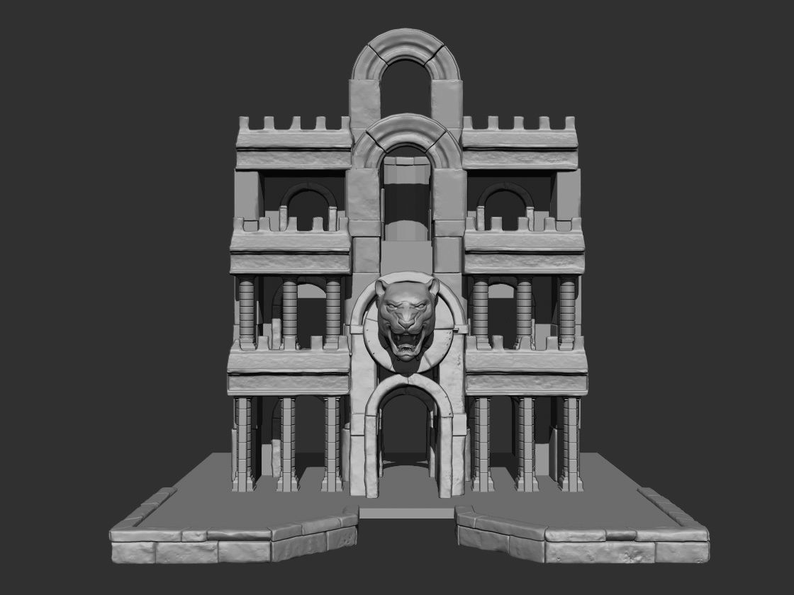 Ancient Temple Entrance 3D model_9