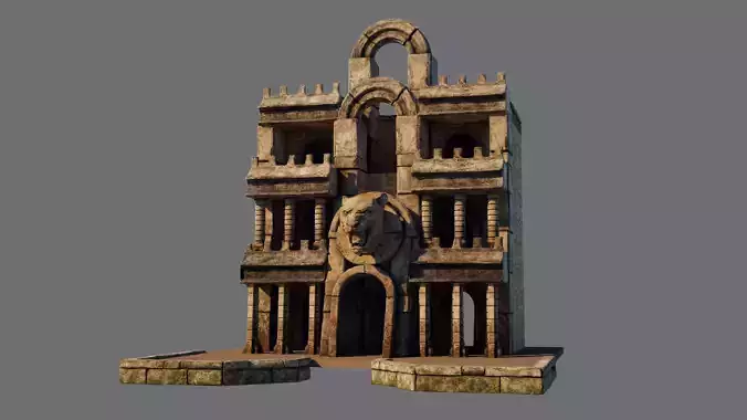 Ancient Temple Entrance 3D model