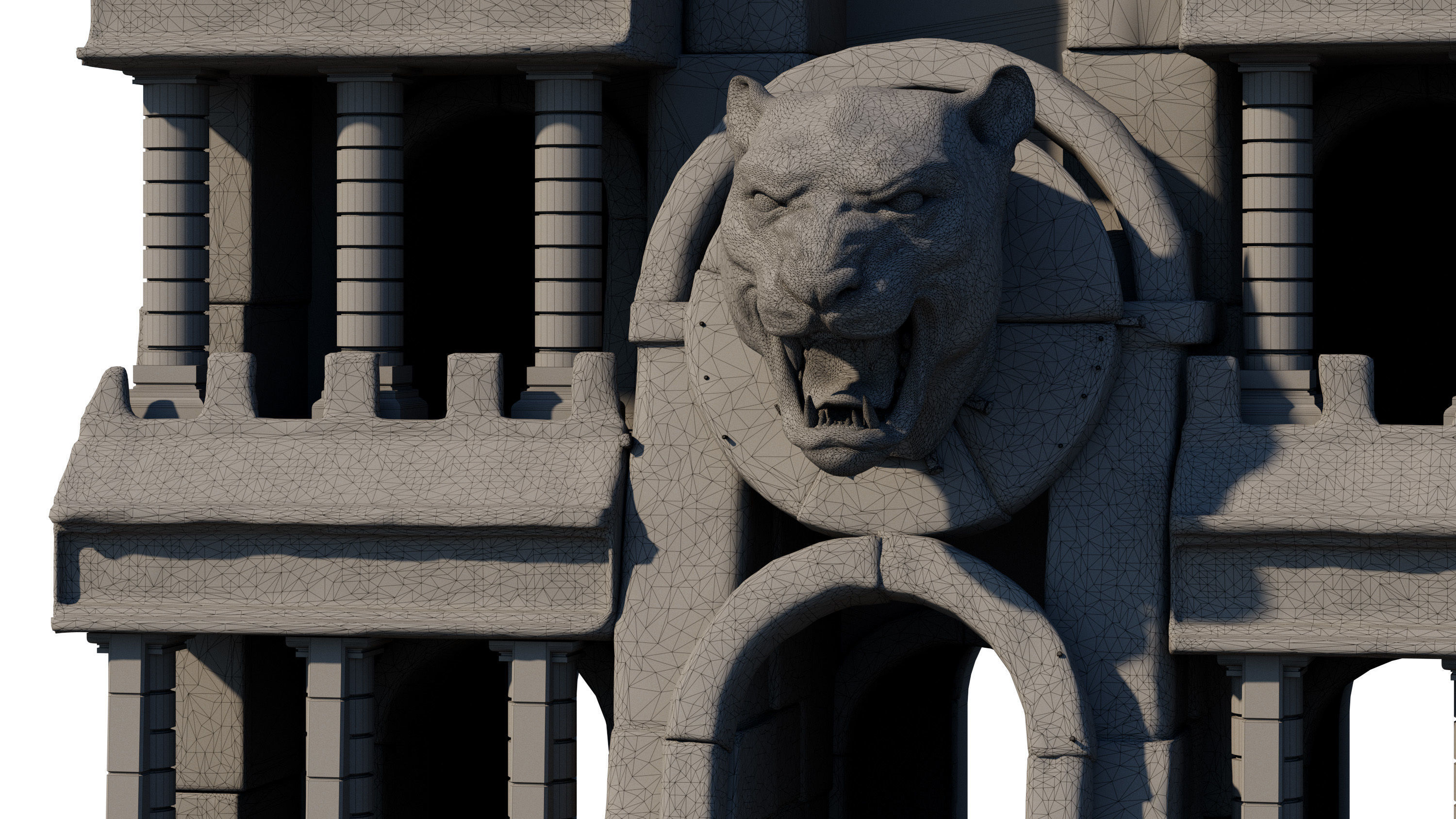 Ancient Temple Entrance 3D model_13