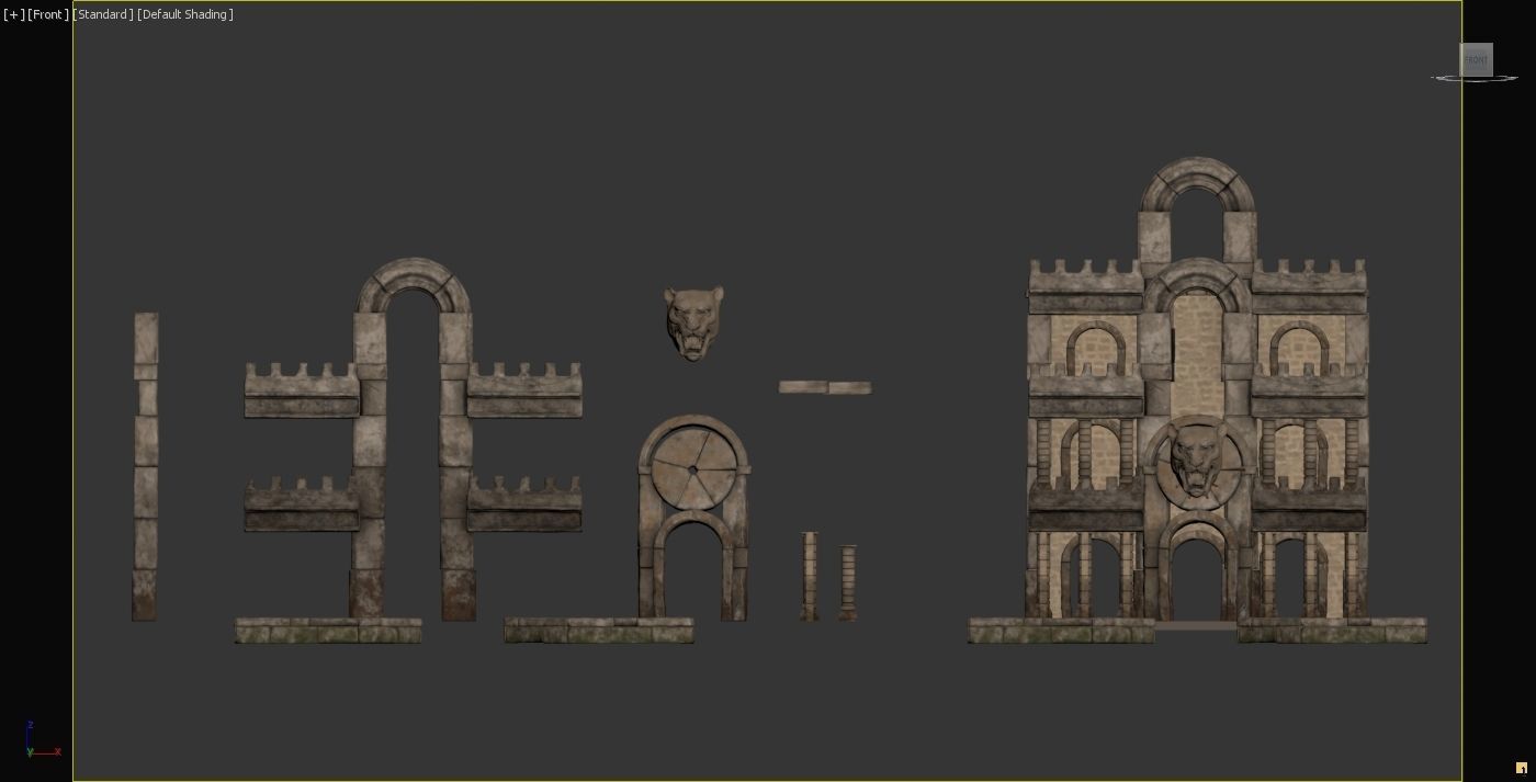 Ancient Temple Entrance 3D model_18