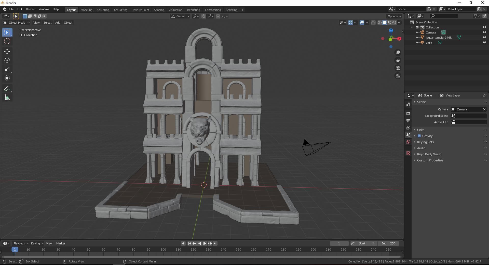 Ancient Temple Entrance 3D model_17