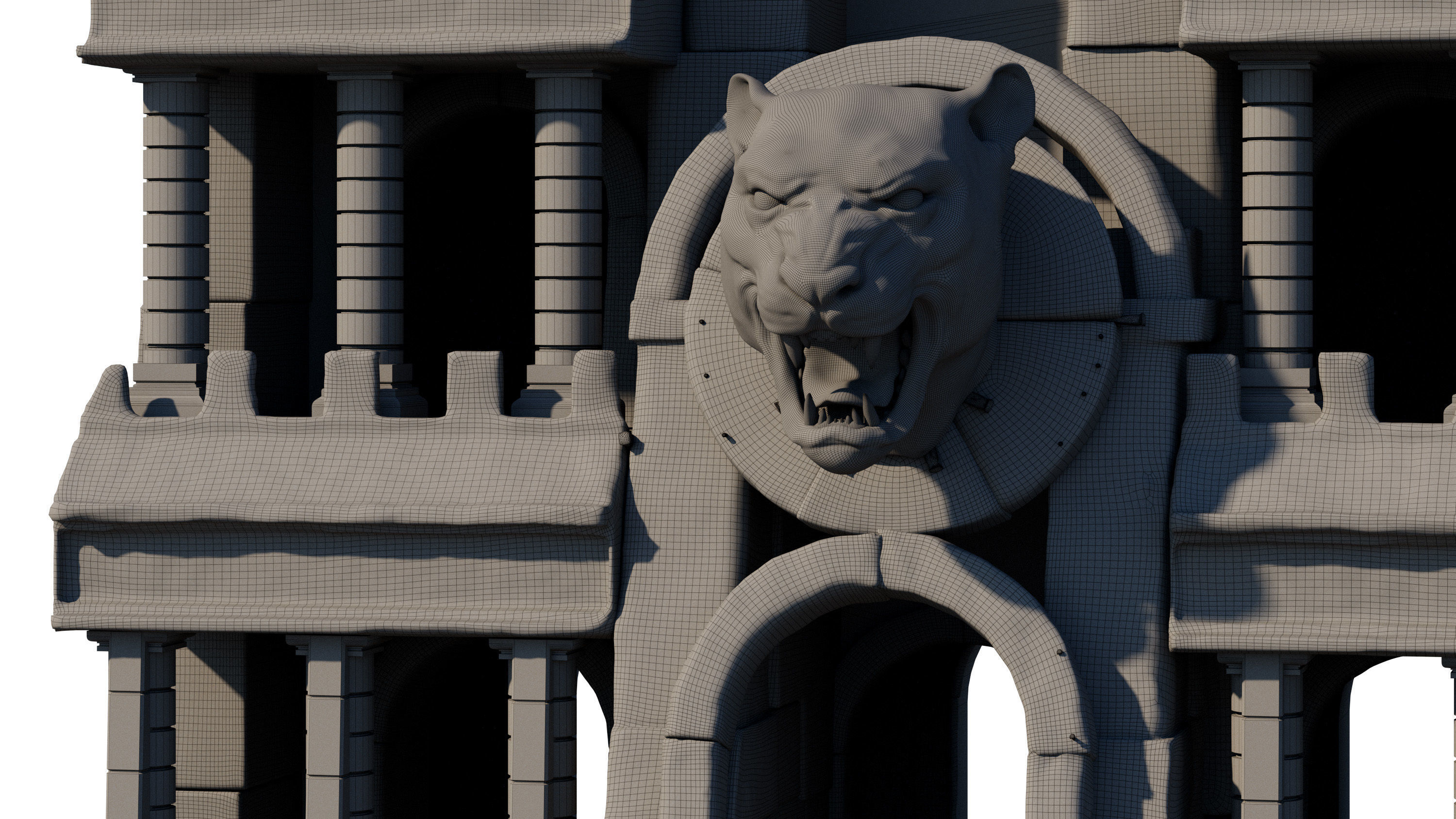Ancient Temple Entrance 3D model_8