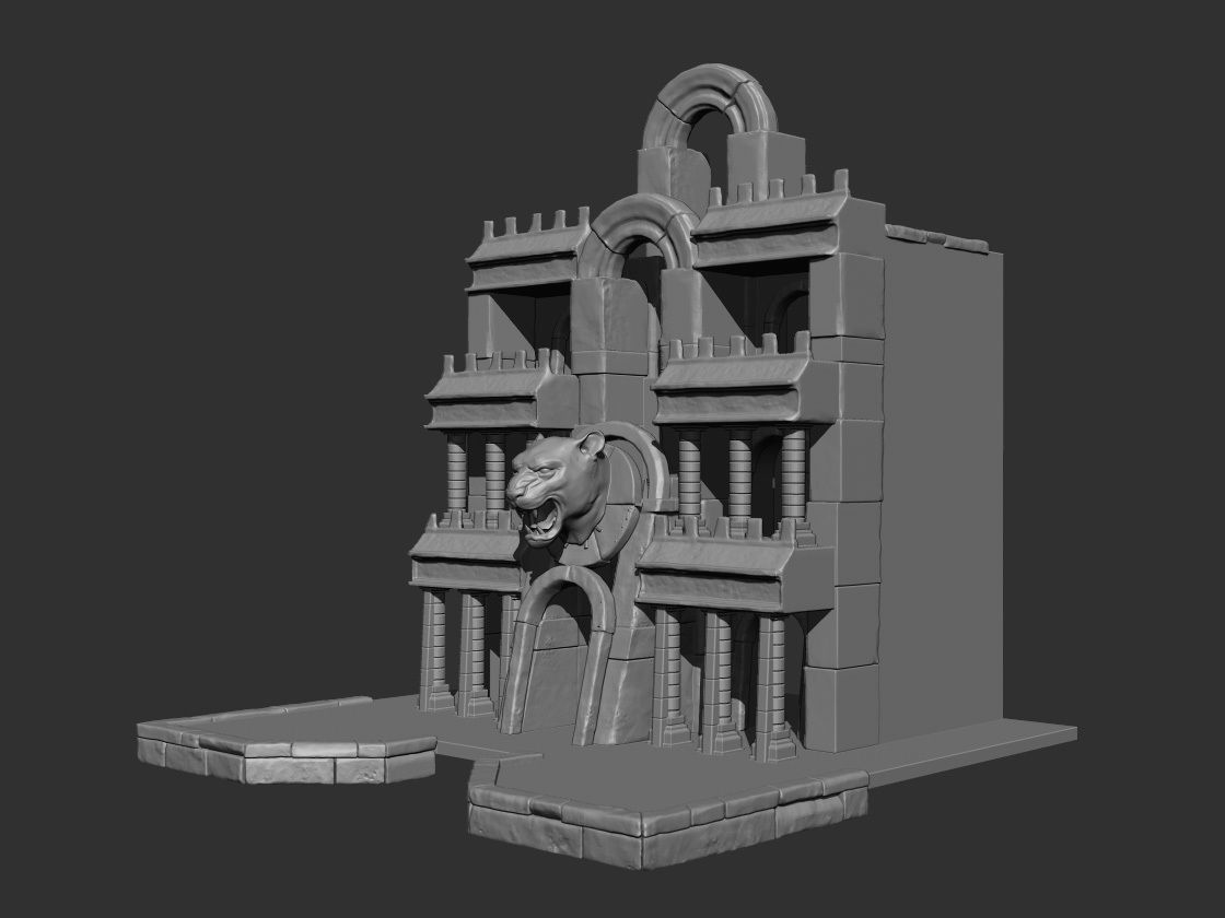 Ancient Temple Entrance 3D model_11