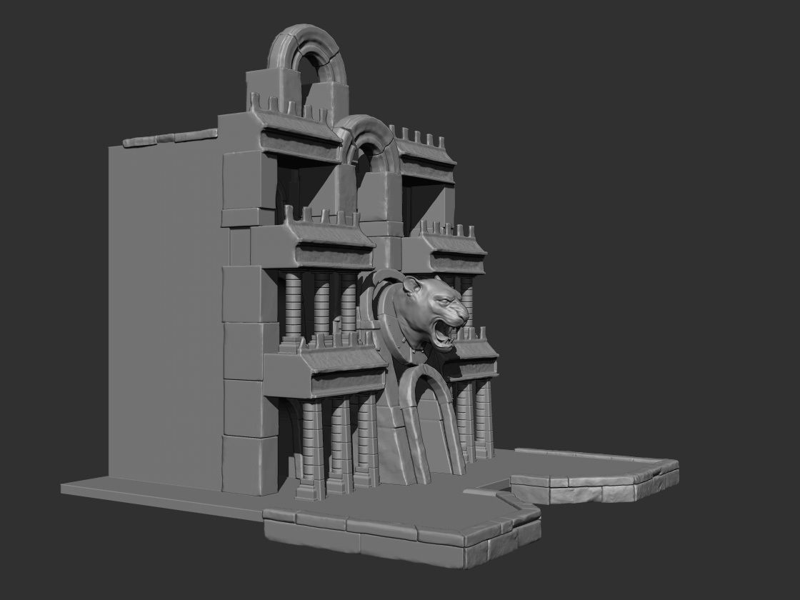 Ancient Temple Entrance 3D model_15