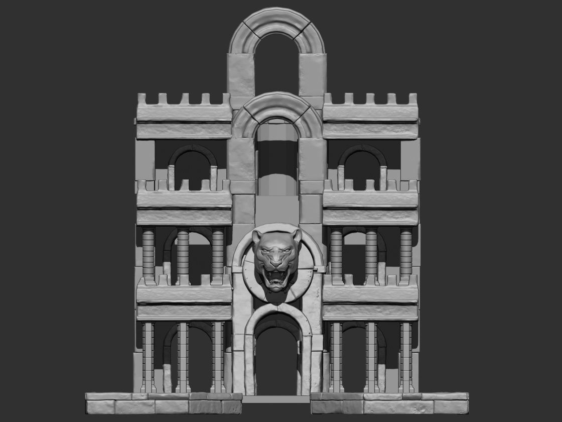 Ancient Temple Entrance 3D model_16