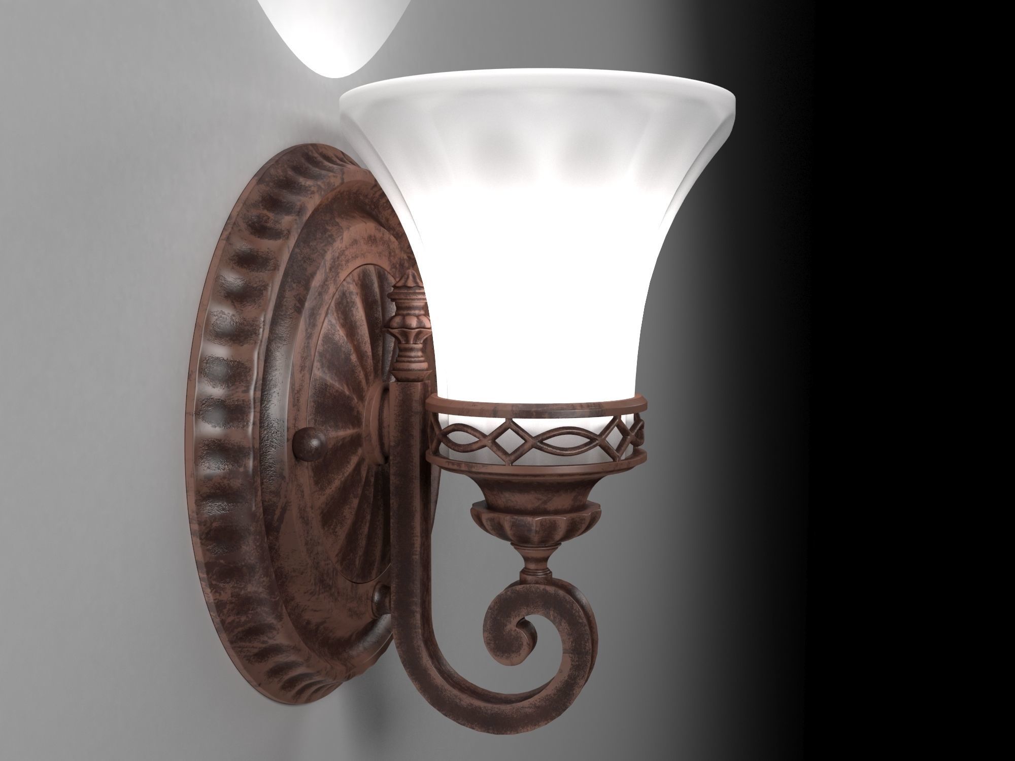 Wall lamp 01 3D model_4