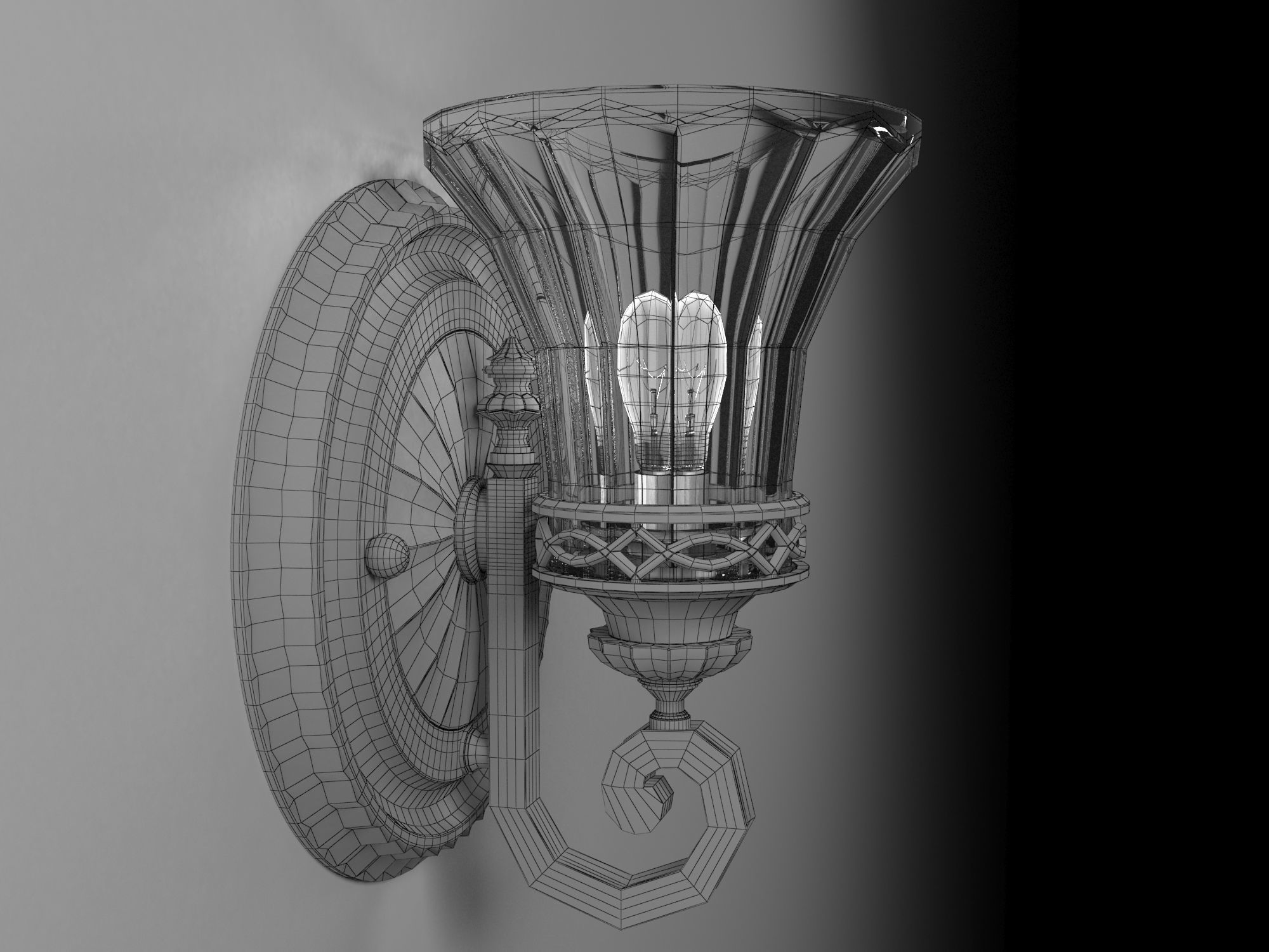 Wall lamp 01 3D model_6