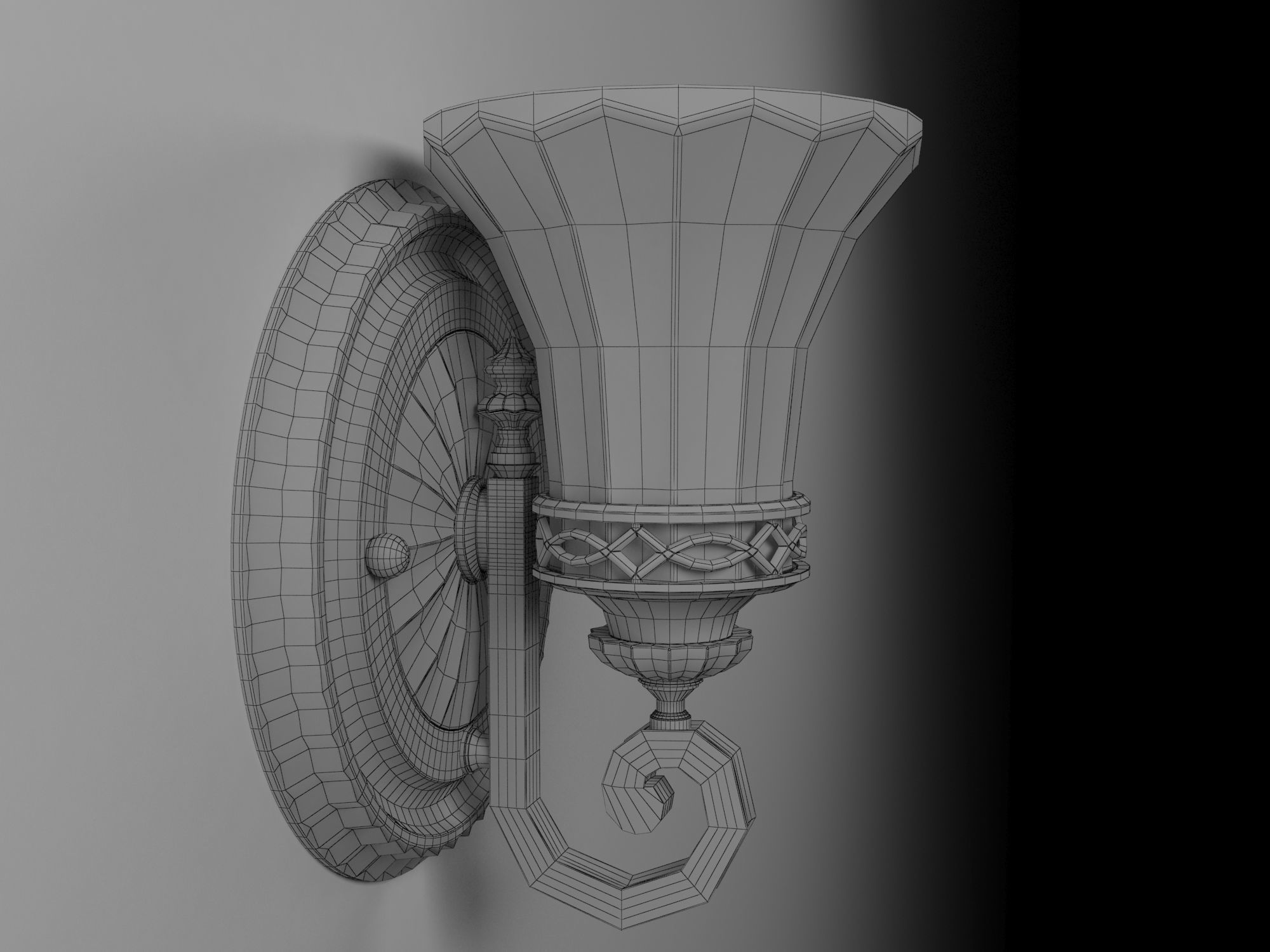 Wall lamp 01 3D model_7