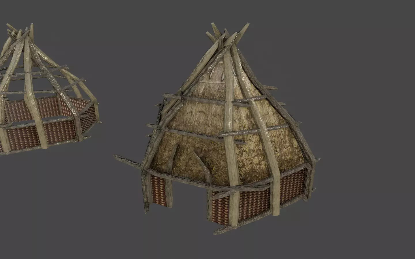 ORC HOUSE FOR MEDIEVAL OR VIKING Free low-poly 3D model