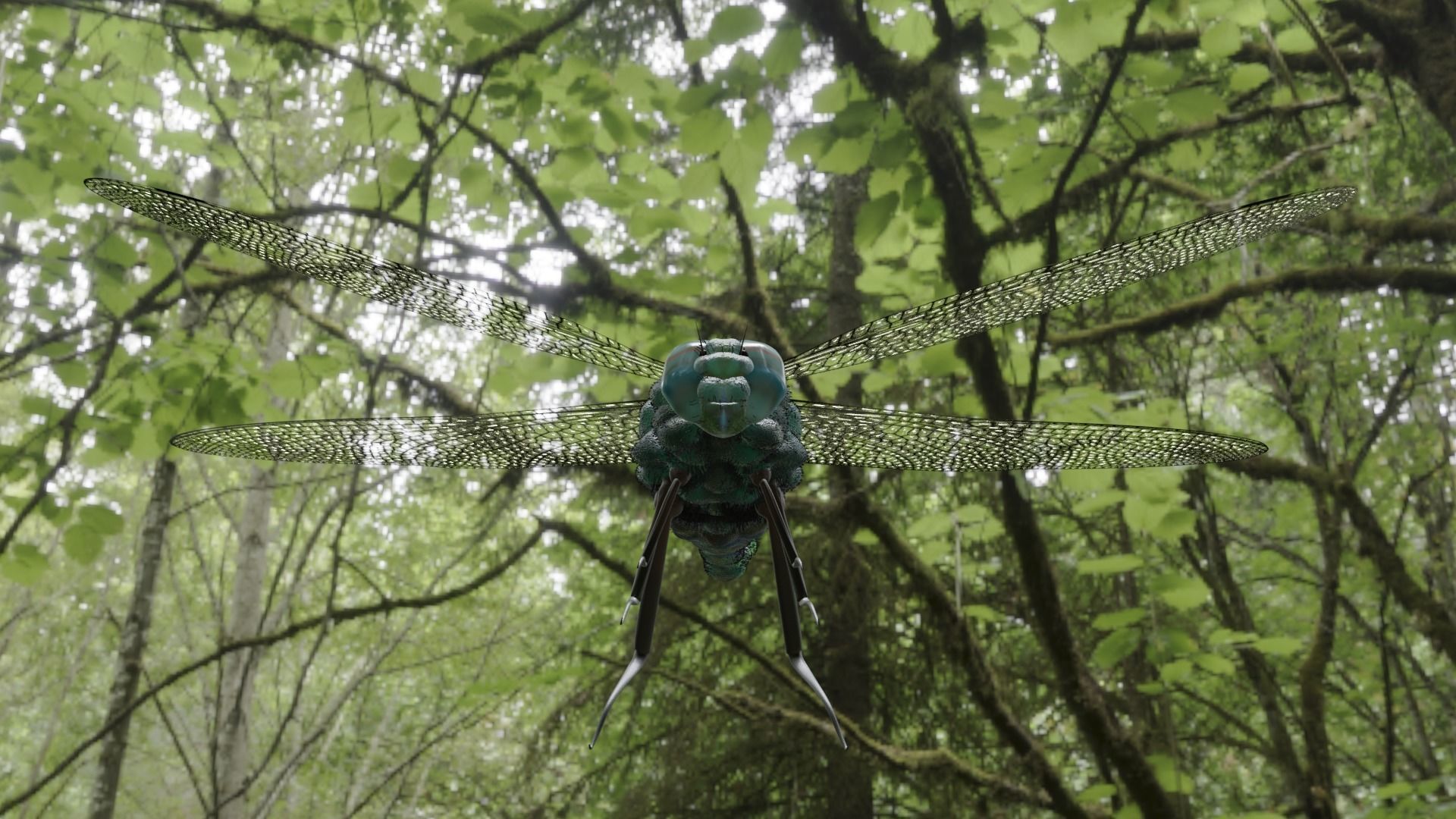 DragonFly 3D model in flight 3D model_7