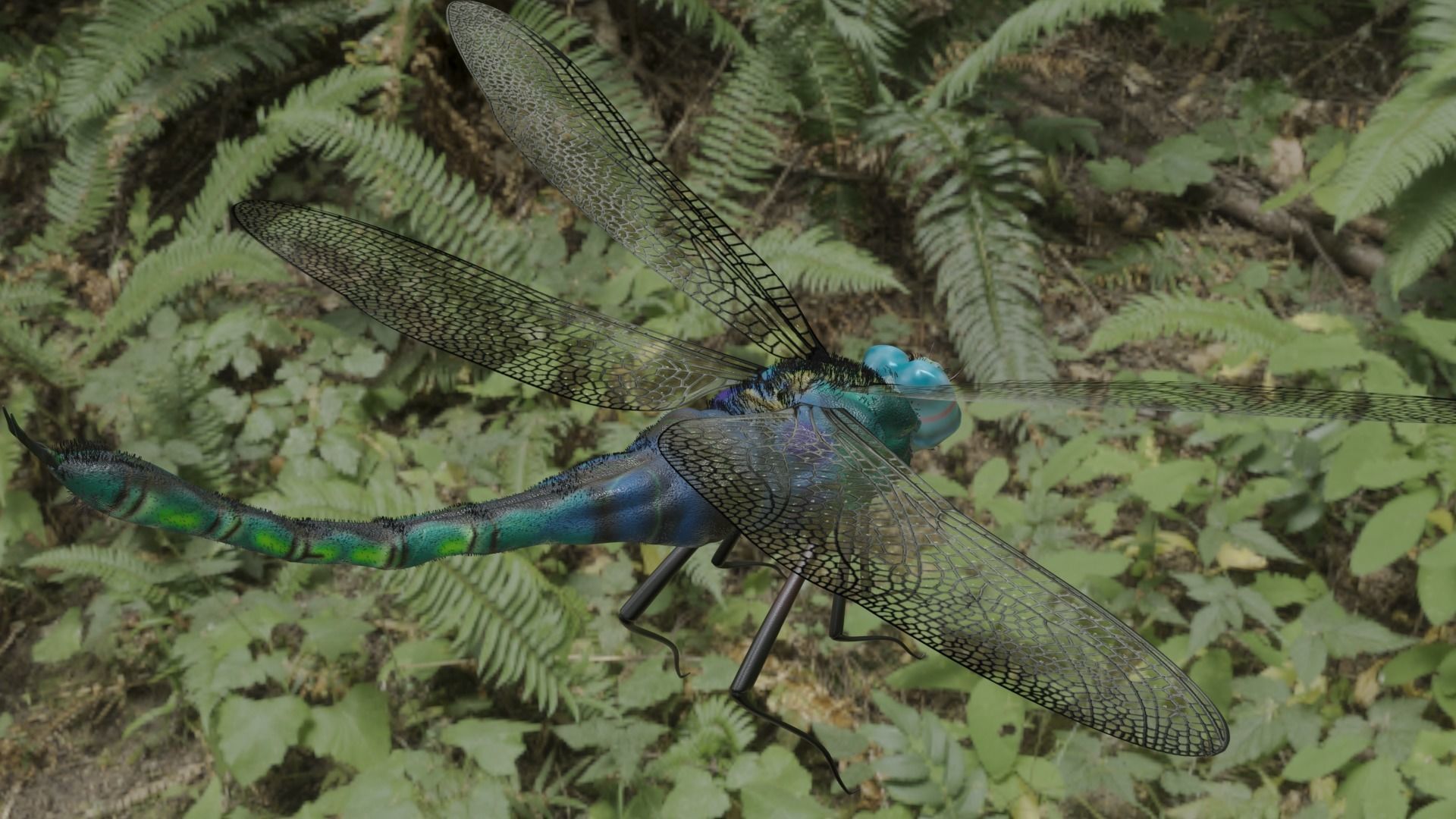 DragonFly 3D model in flight 3D model_8