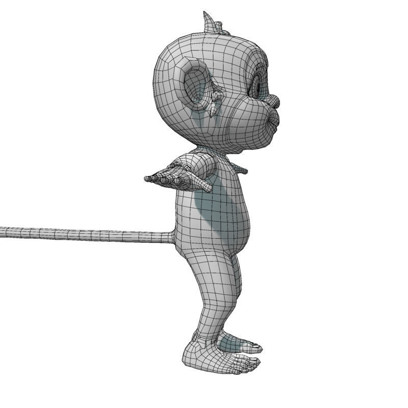 Cartoon Monkey Low-poly 3D model_12