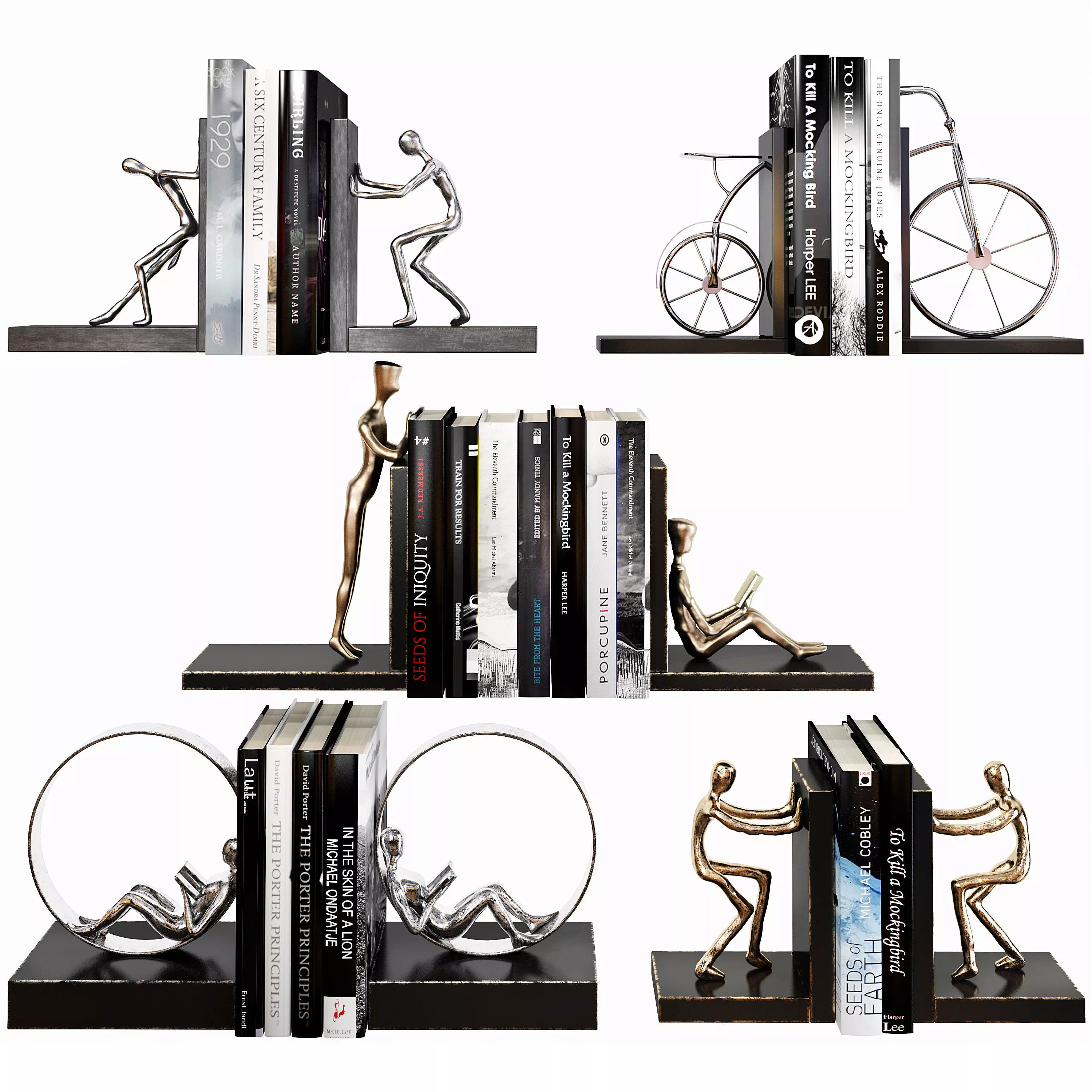 Bookends set 01 3D model