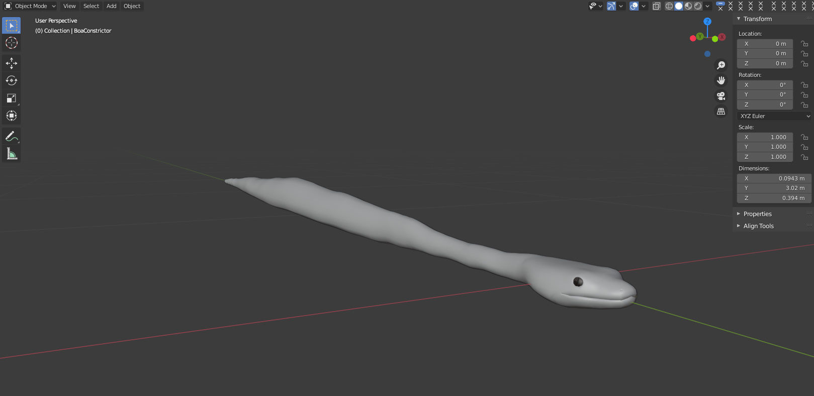 Boa Constrictor Snake Python Low-poly 3D model_12