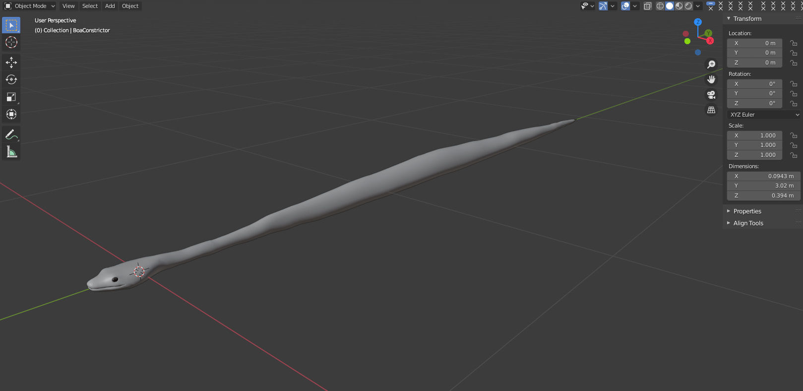 Boa Constrictor Snake Python Low-poly 3D model_11