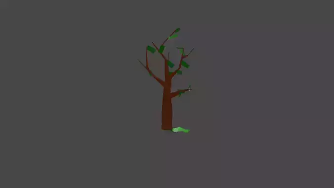lowpoly arbol tree