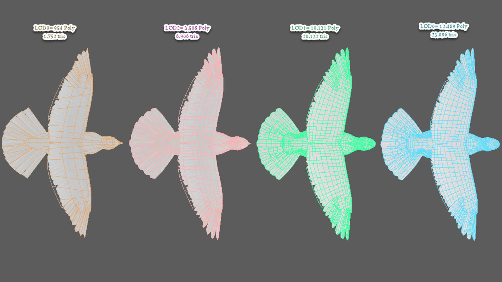 Realistic Animated White Dove Low-poly Low-poly 3D model_15